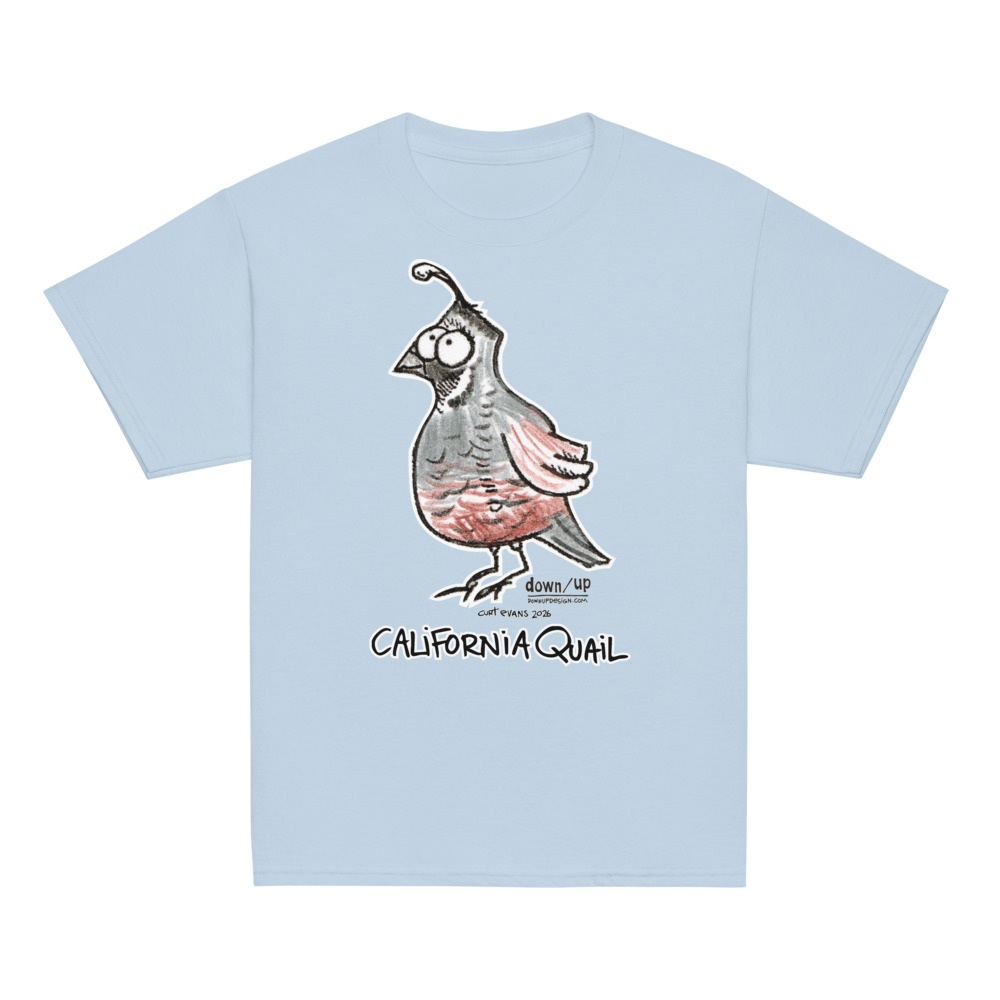 California Quail — Youth Classic T-shirt (Light Blue)