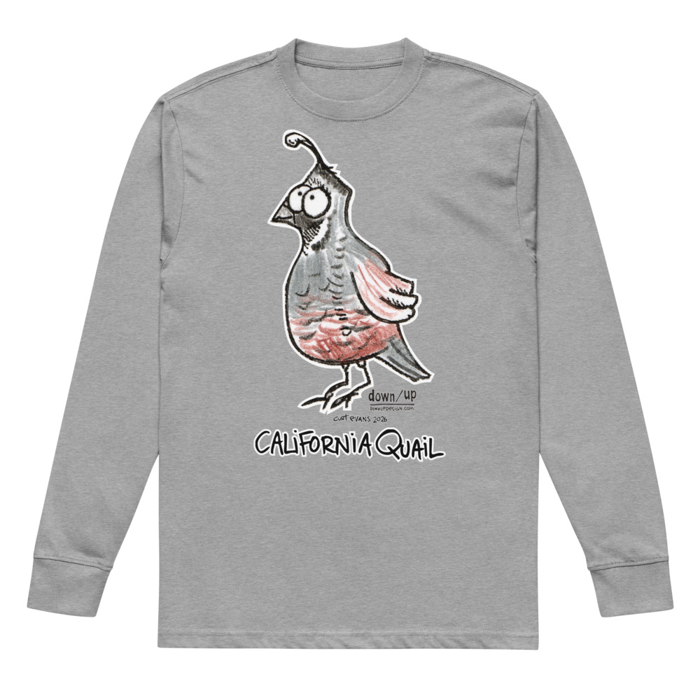 California Quail — Men's Long sleeve T-shirt (Carbon Grey)