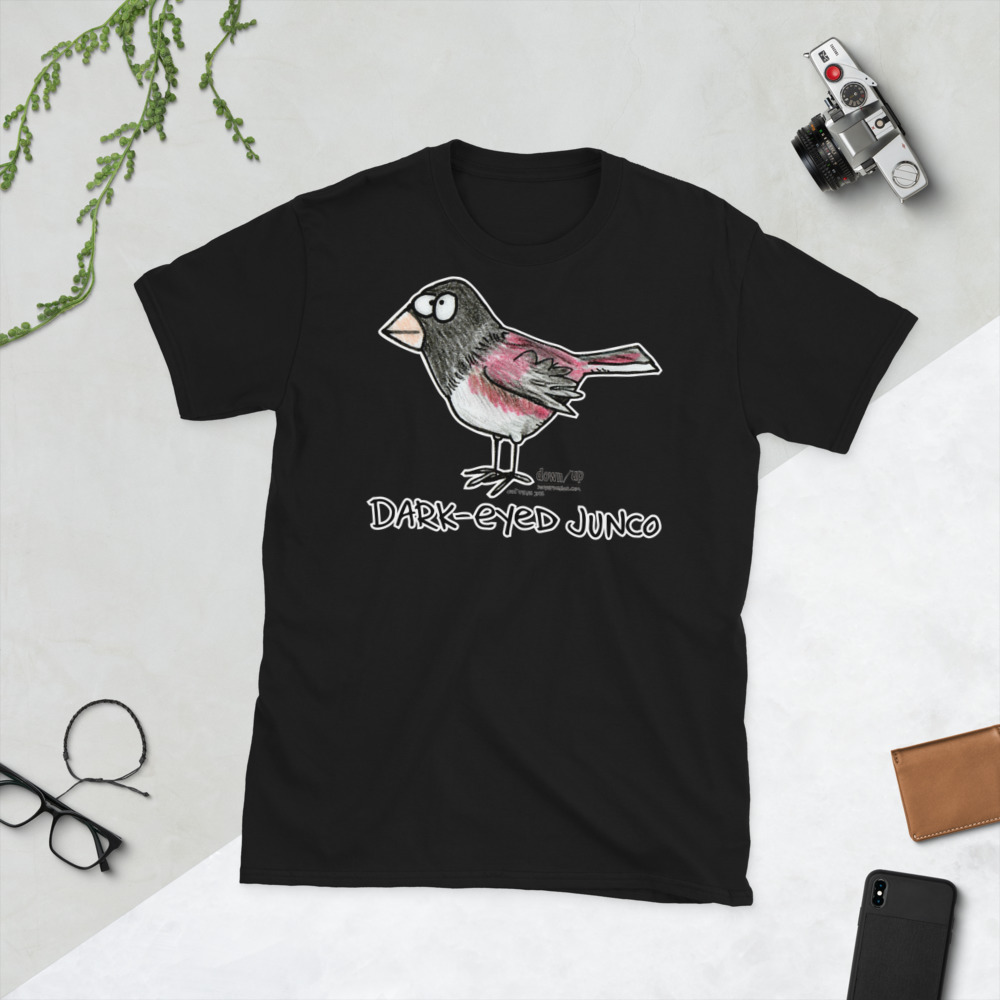 Dark-eyed Junco — Form Fitting Unisex T-Shirt (Black)