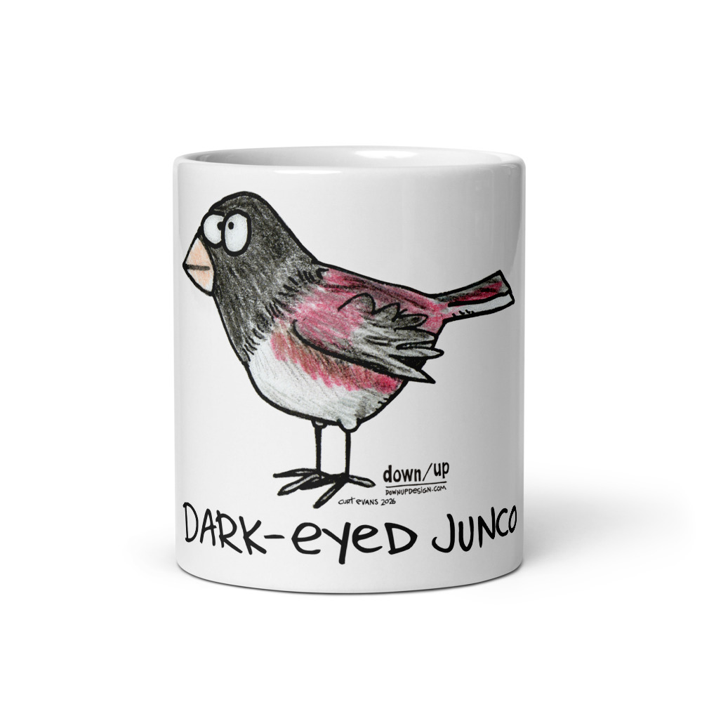 Dark-eyed Junco — White Glossy Mug (White)