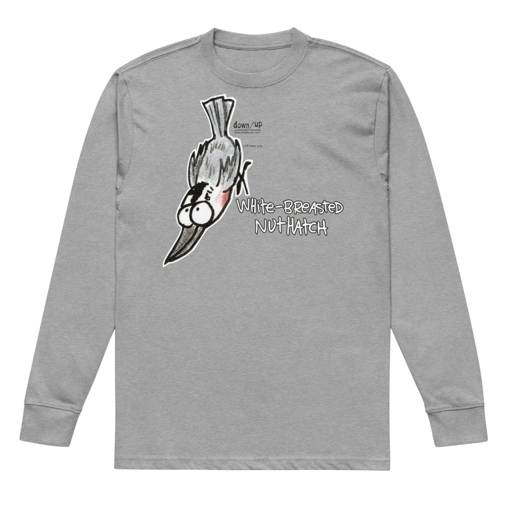 White-breasted Nuthatch — Men's Long sleeve T-shirt (Carbon Grey)