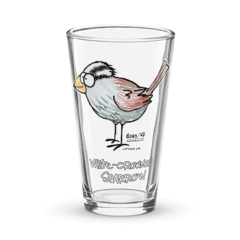 White-crowned Sparrow — Pint Glass