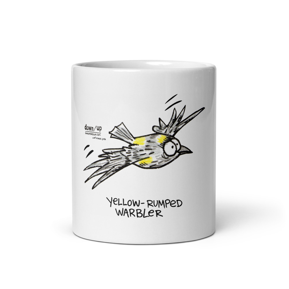 Yellow-rumped Warbler — White Glossy Mug (White)