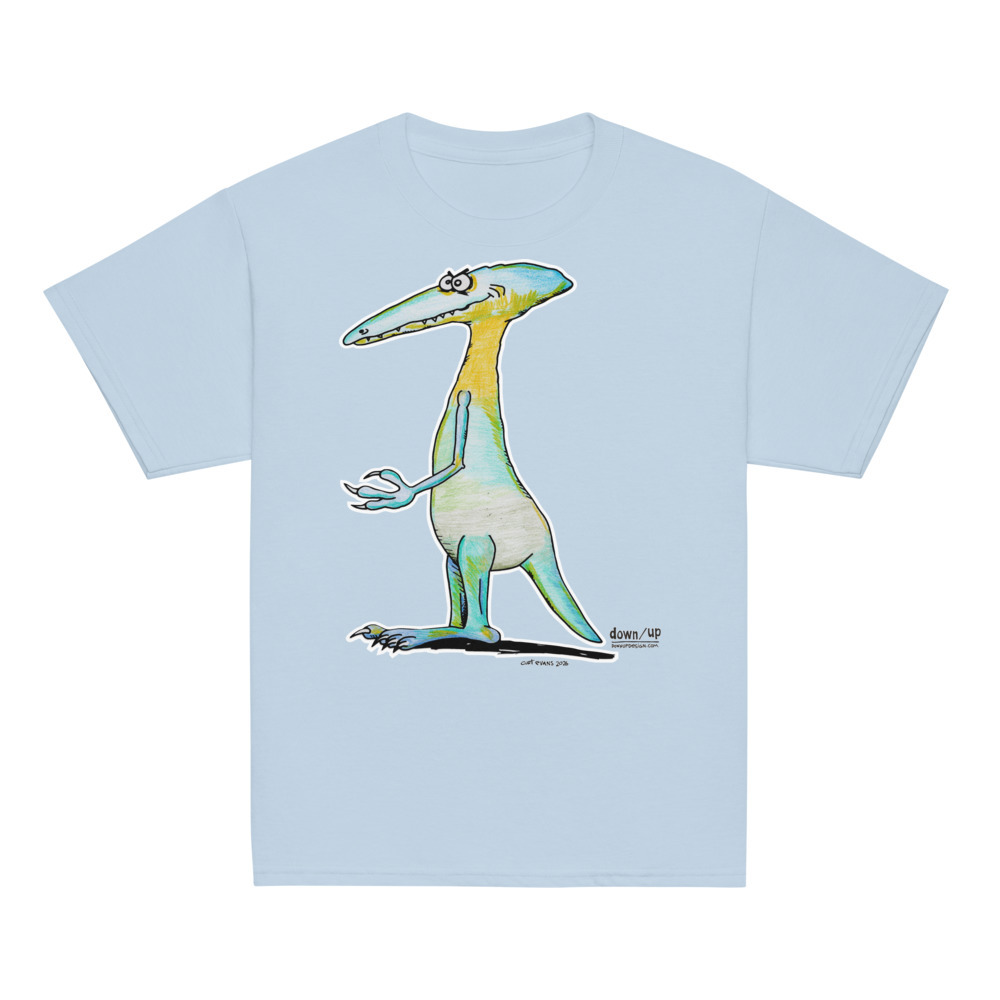 Dino Smiley — Youth Classic T-shirt (Light Blue)