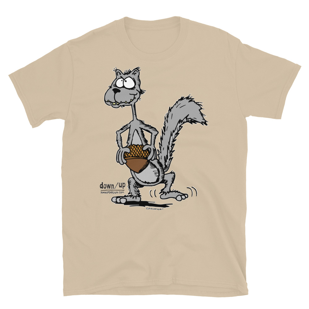 Squirrel — Form Fitting Unisex T-Shirt (Sand)