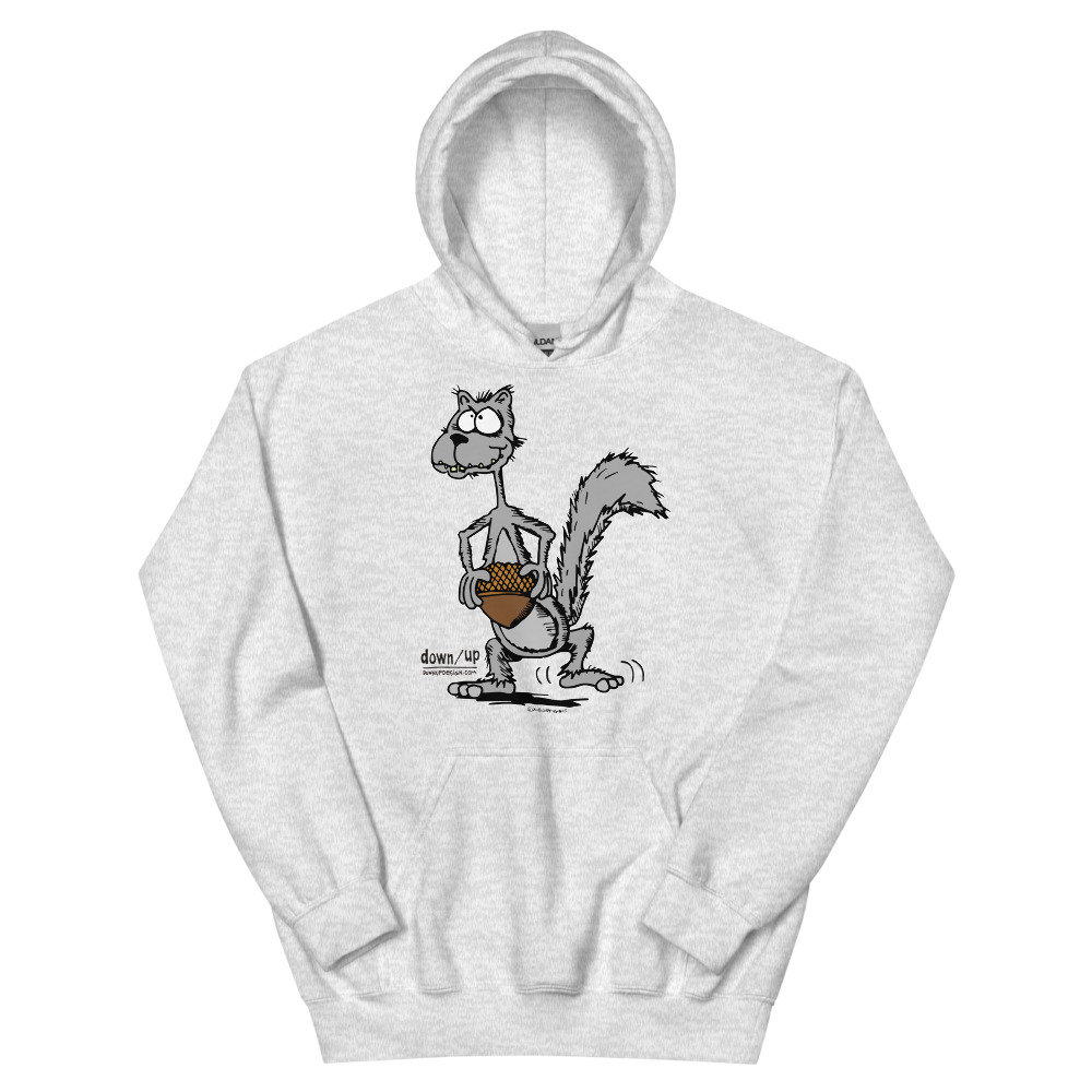 Squirrel — Adult Hoodie Sweatshirt (Ash)
