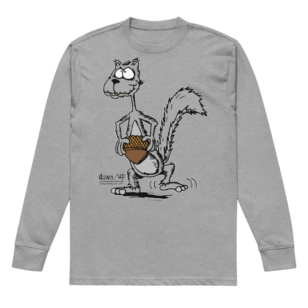 Squirrel — Men's Long sleeve T-shirt (Carbon Grey)
