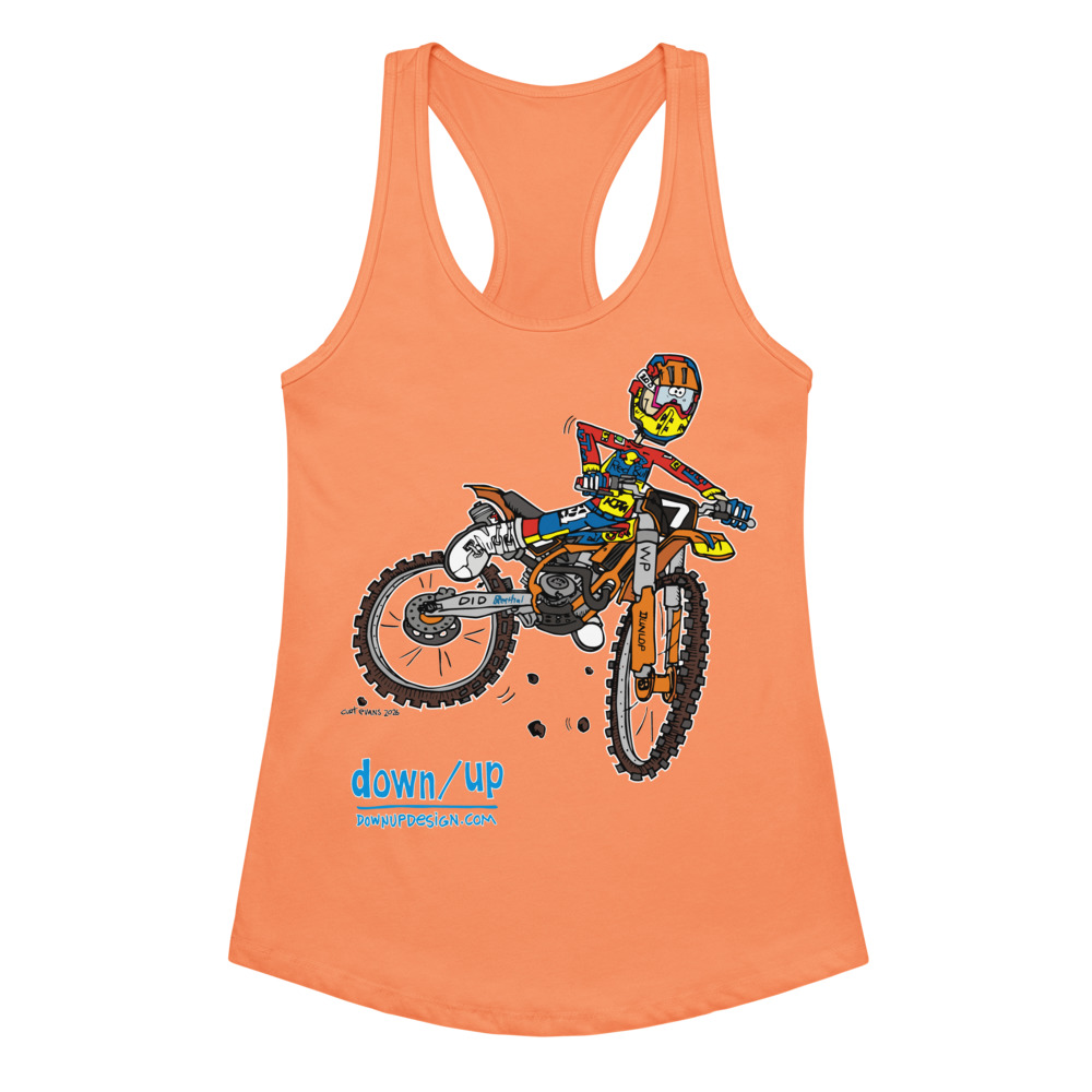 KTM – 7 — Women's fitted racerback tank top (Light Orange)
