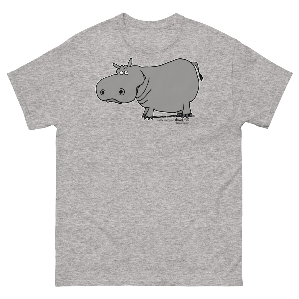 Hippo — Classic Style Unisex T-shirt (Sport Grey)