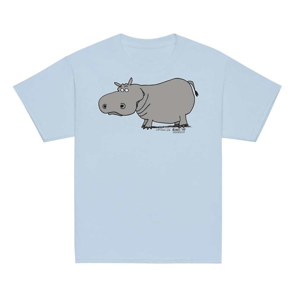 Hippo — Youth Classic T-shirt (Light Blue)