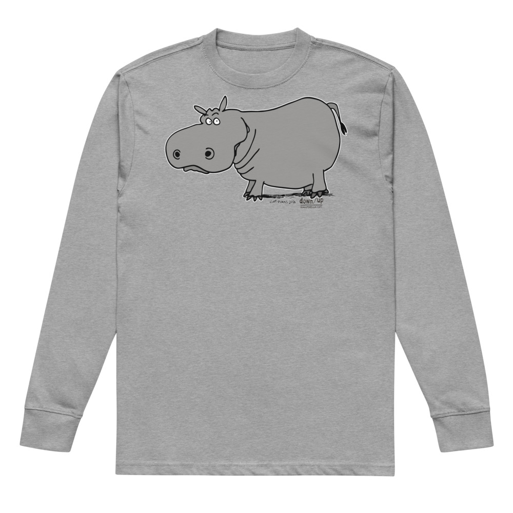 Hippo — Men's Long sleeve T-shirt (Carbon Grey)