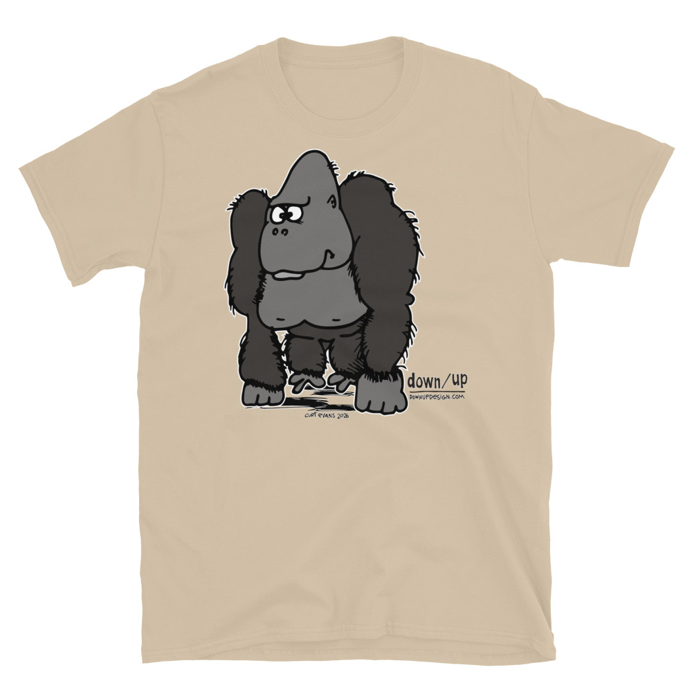 Gorilla — Form Fitting Unisex T-Shirt (Sand)