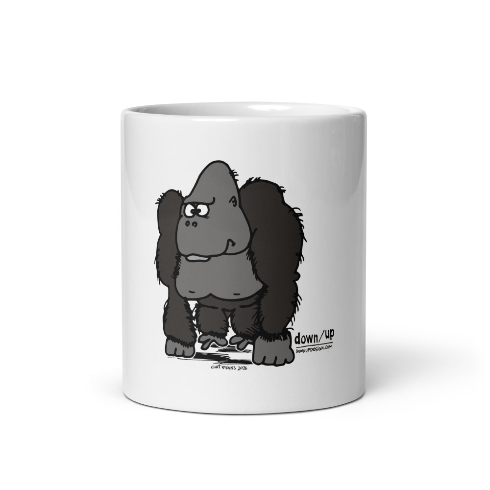 Gorilla — White Glossy Mug (White)