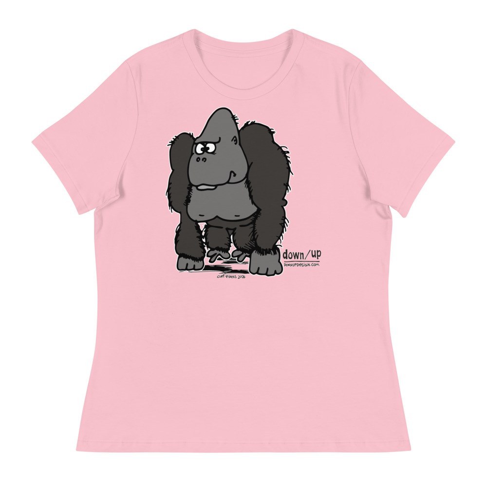 Gorilla — Women's Relaxed T-Shirt (Pink)