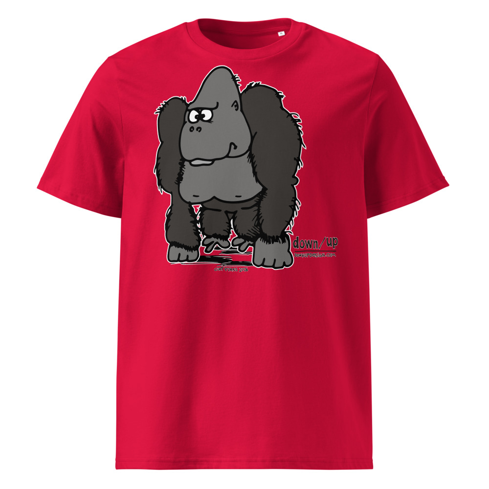 Gorilla — Organic Unisex T-Shirt (Red)