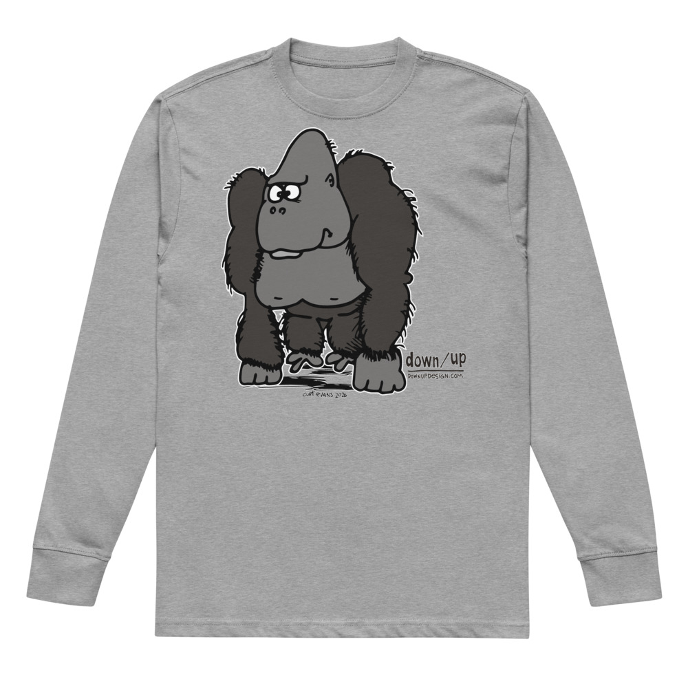 Gorilla — Men's Long sleeve T-shirt (Carbon Grey)