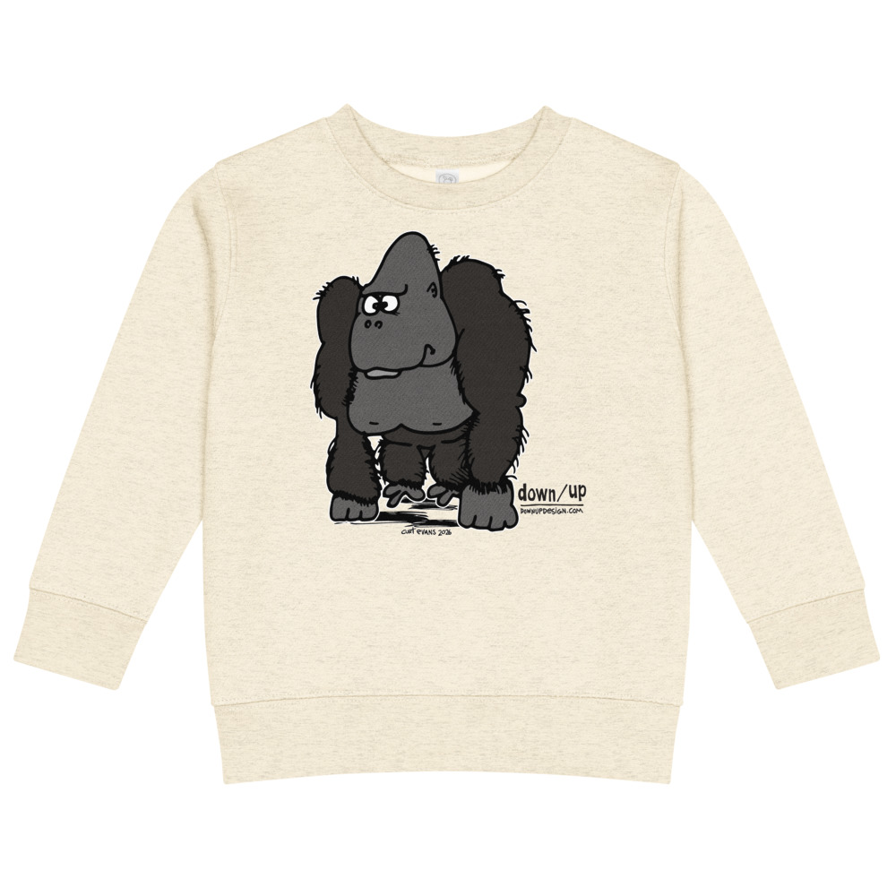Gorilla — Kids Crew Neck Sweatshirt (Natural Heather)