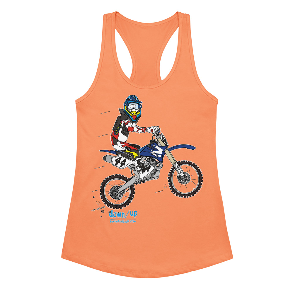 Yamaha – Kirk Benke — Women's fitted racerback tank top (Light Orange)