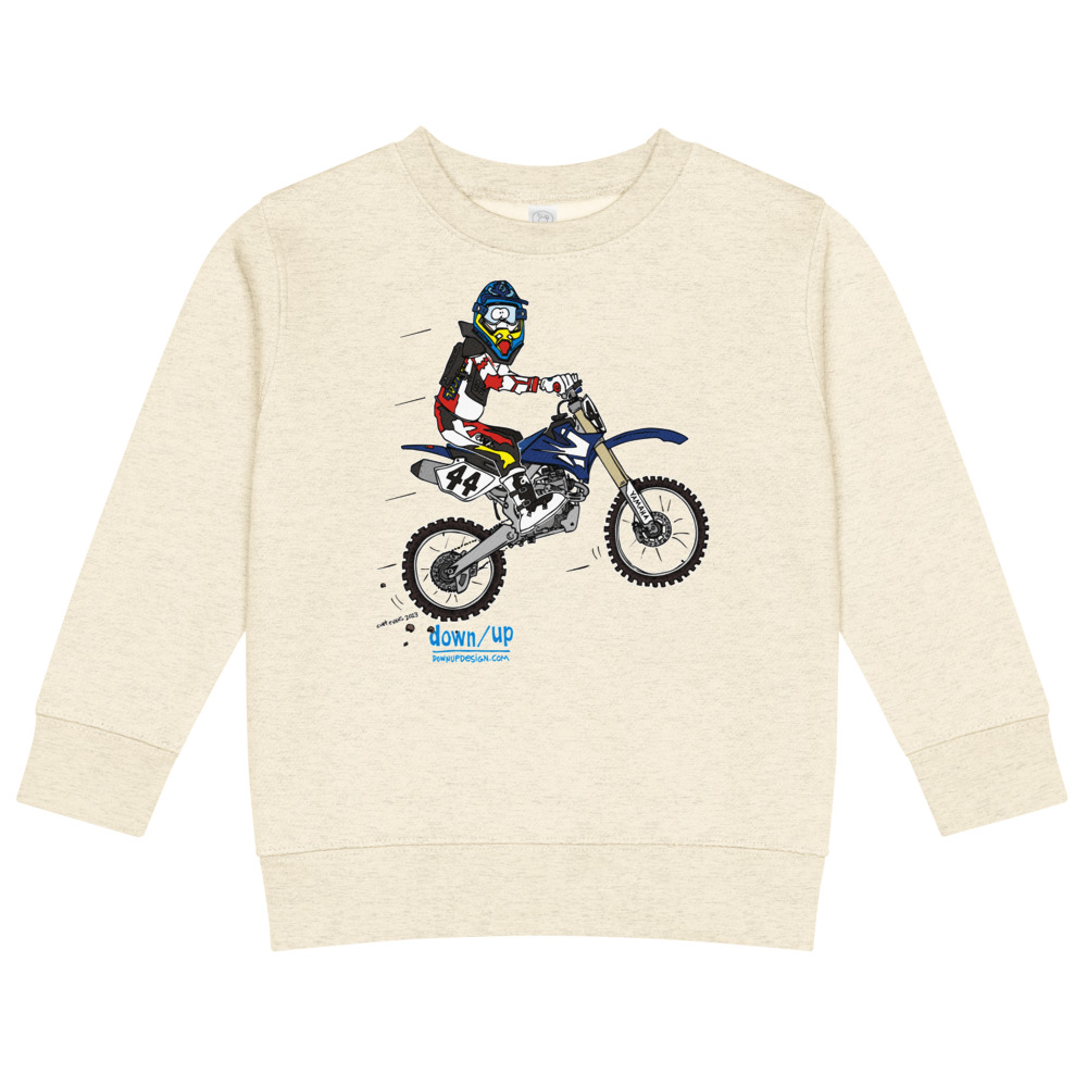Yamaha – Kirk Benke — Kids Crew Neck Sweatshirt (Natural Heather)