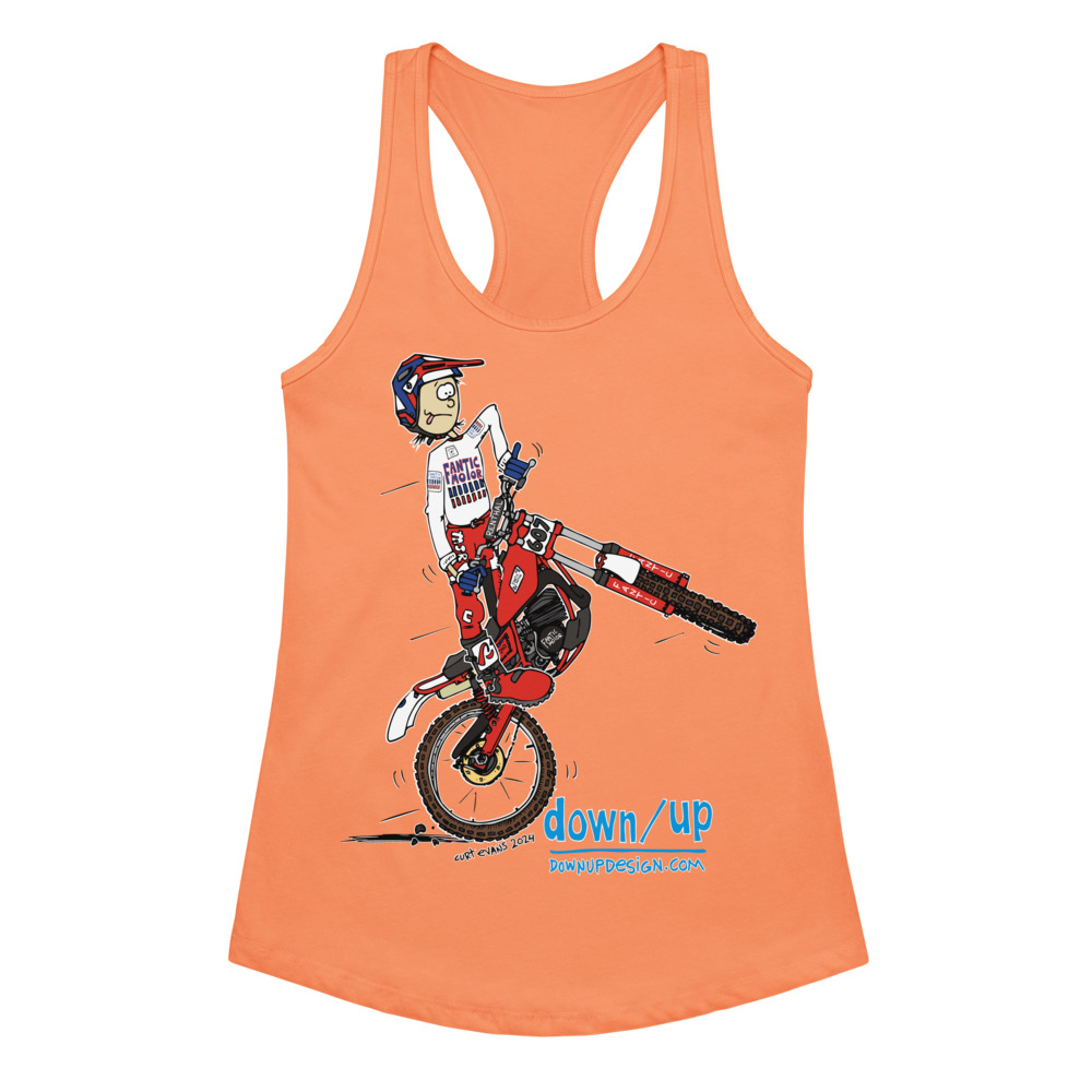 Fantic — Women's fitted racerback tank top (Light Orange)