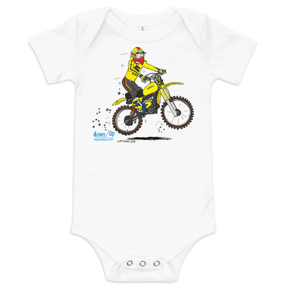 Suzuki – David Dennis — Baby Short-sleeve One Piece (White)