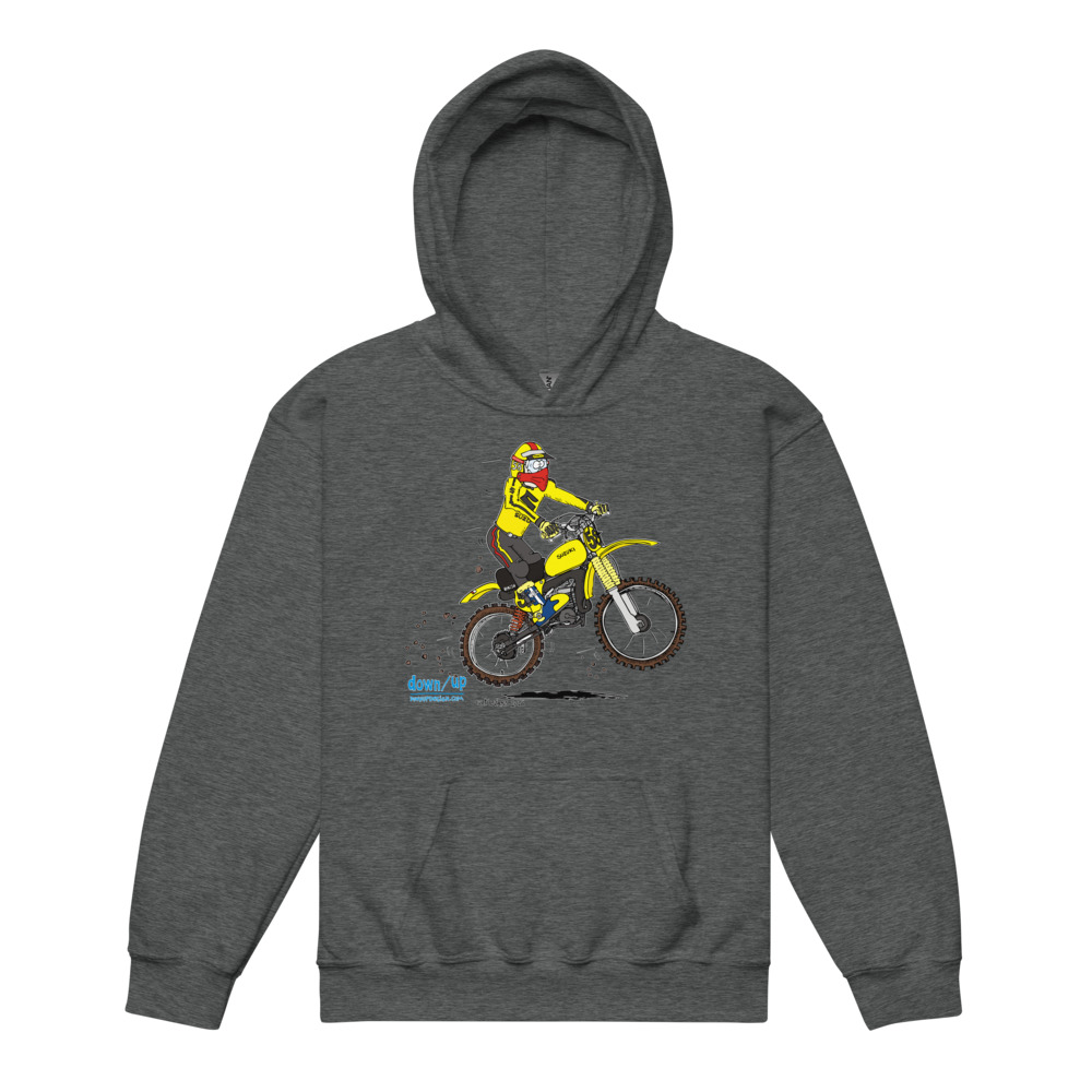 Suzuki – David Dennis — Youth Hoodie Sweatshirt (Dark Heather)