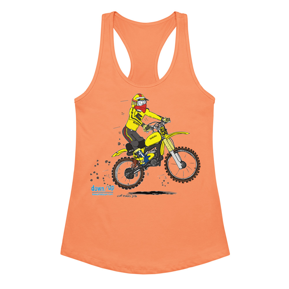 Suzuki – David Dennis — Women's fitted racerback tank top (Light Orange)