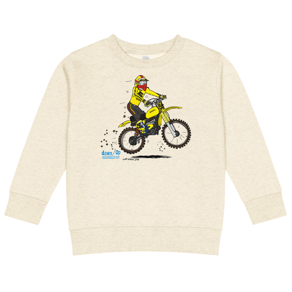 Suzuki – David Dennis — Kids Crew Neck Sweatshirt (Natural Heather)