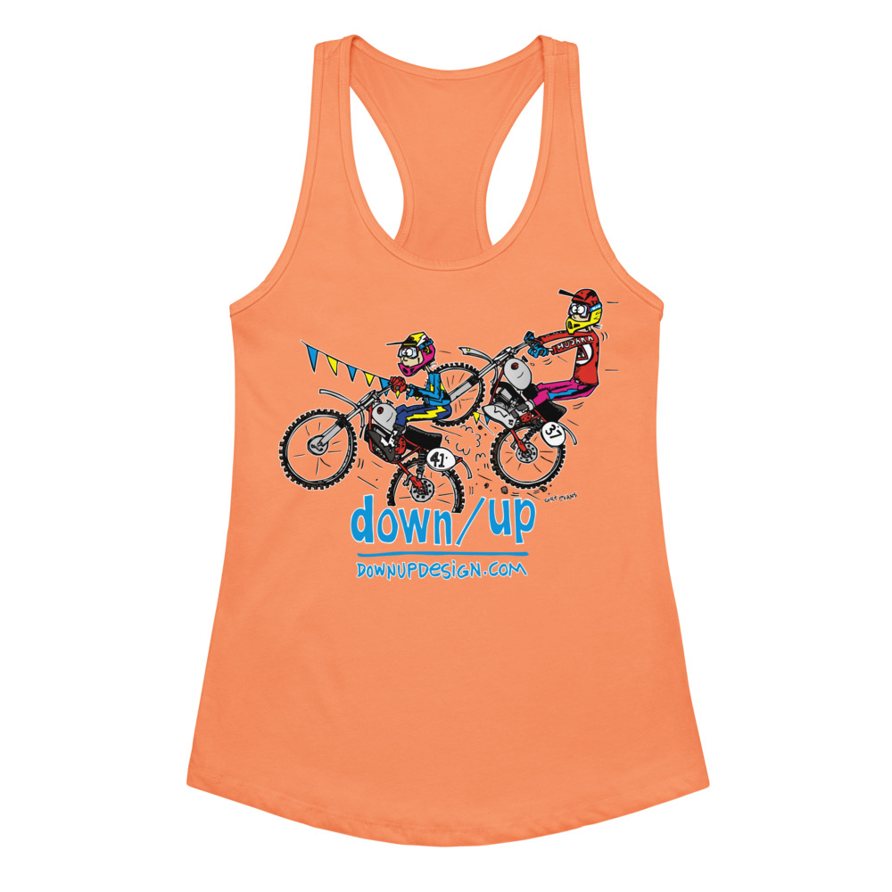  Hodakas Flying — Women's fitted racerback tank top (Light Orange)